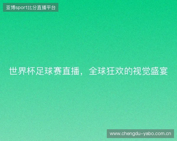 世界杯足球赛直播,全球狂欢的视觉盛宴 世界杯足球赛直播,全球狂欢的视觉盛宴